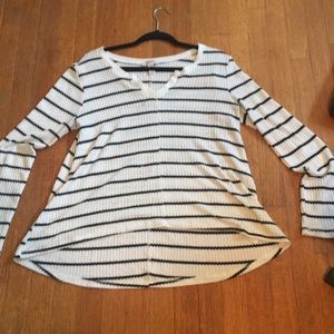 Black and white stripe light sweater